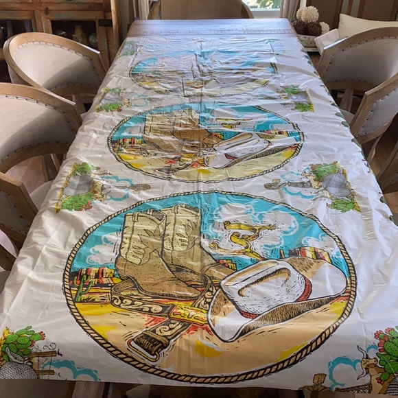 Other - Western Cowboy boot tablecloth
